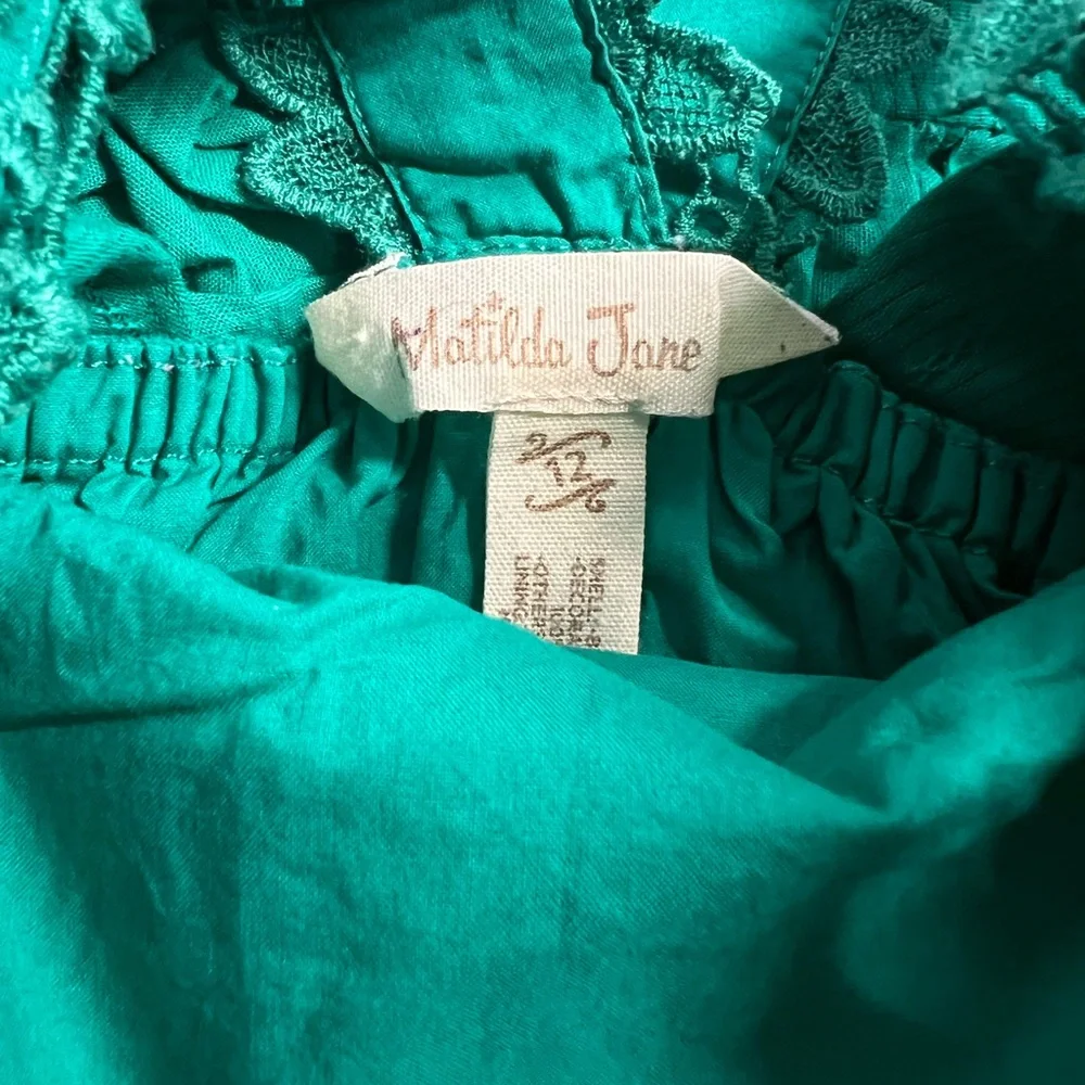 Matilda Jane 12Y Brilliant Daydream Seriously Sweet Green Ruffle Dress